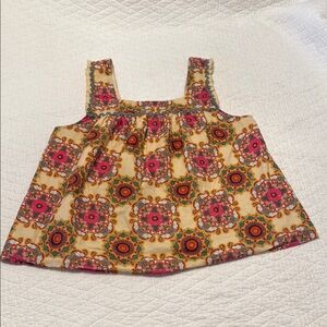 Playful Pink and Orange Geometric Blouse